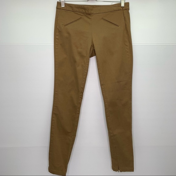 Gap Khakis Pants Size 4 Super Skinny Flat Front Zipper Leg Brown Stretch NWT - Picture 1 of 11